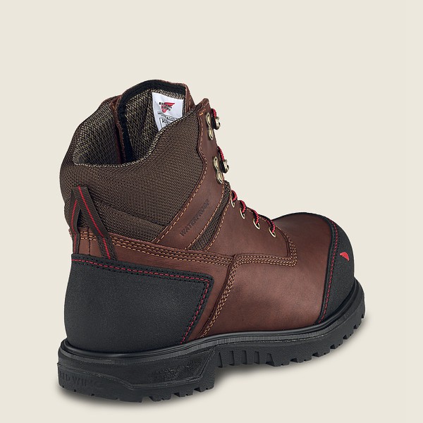 Red Wing Safety Boots Mens Brown/Black - Brnr Xp - 6-inch Waterproof Csa Toe - 8571249-MB